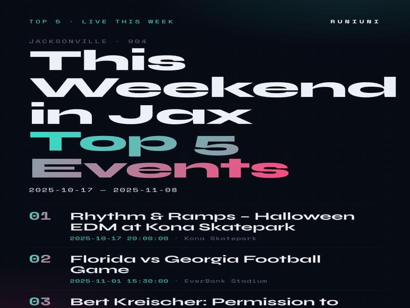 This Weekend in Jax Top 5 Events