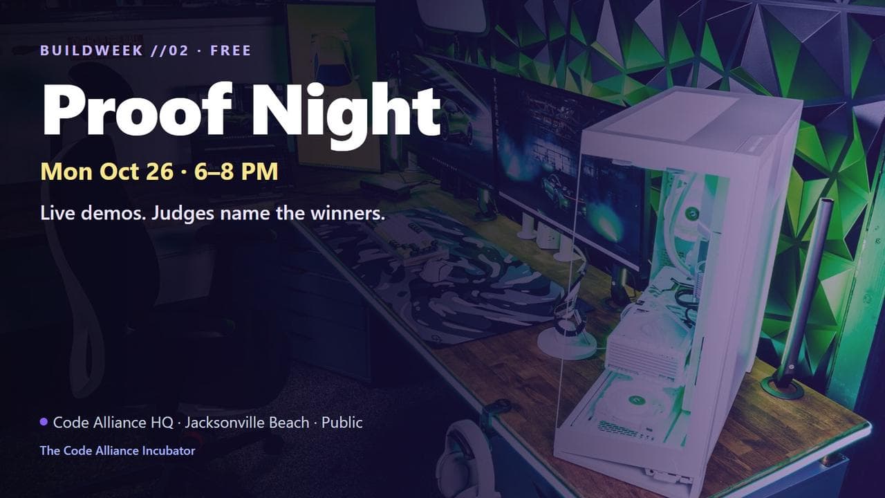 BuildWeek //02: Proof Night (Live Demos + Winners)