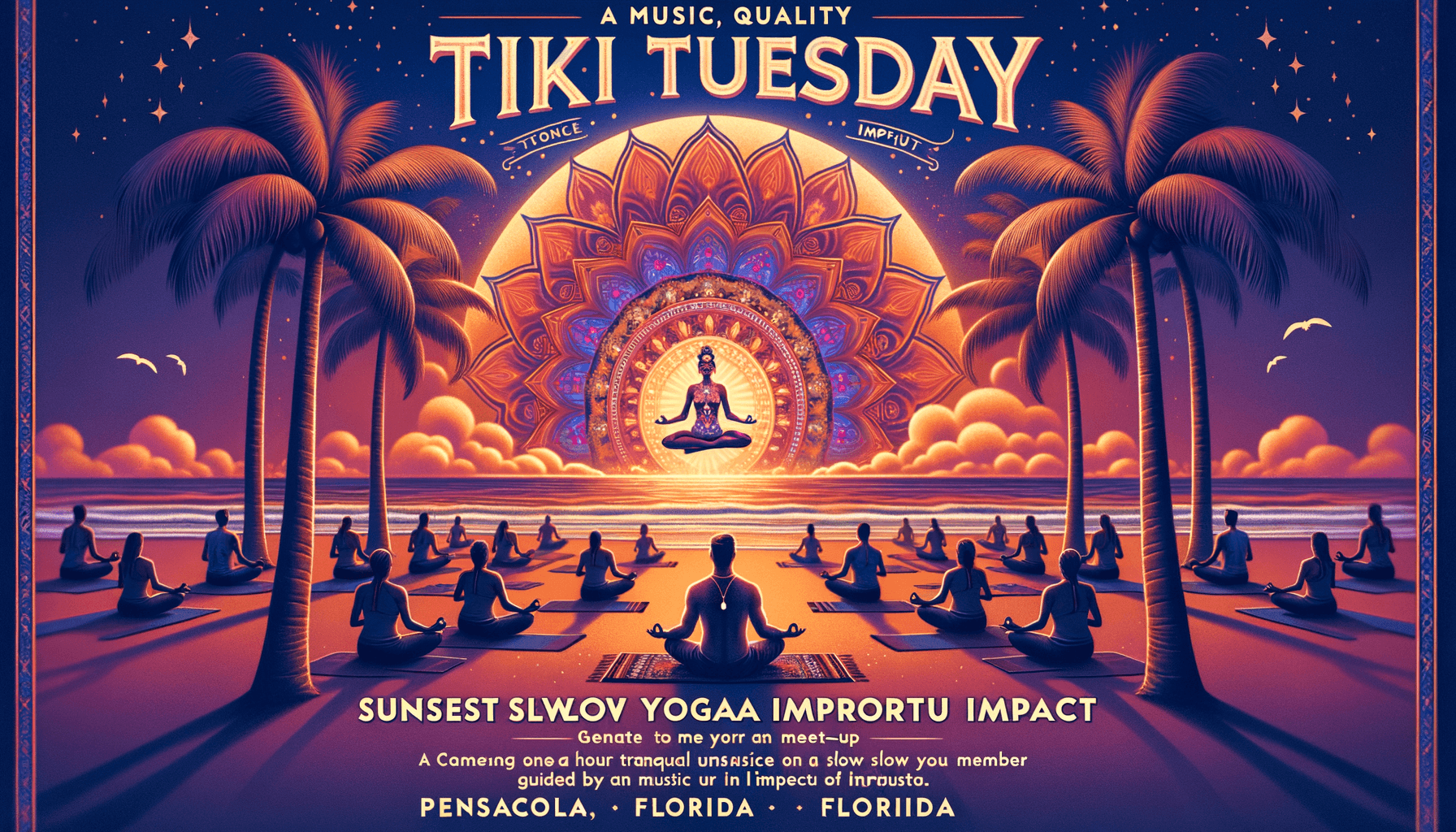 Tiki Tuesday Sunset Slow Flow Yoga Impromptu IMPACT